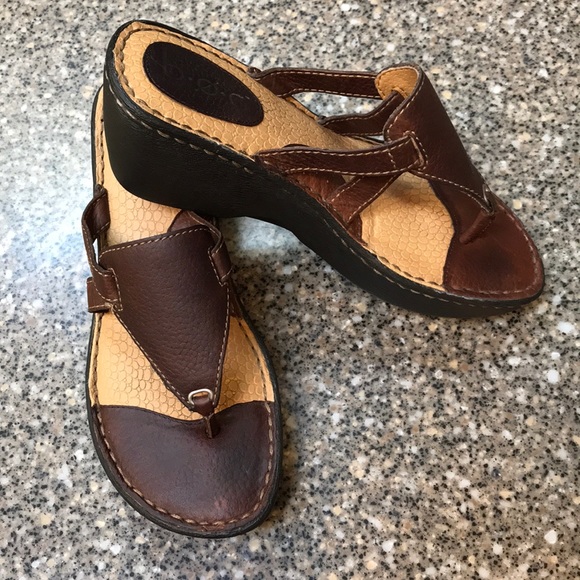 boc Shoes - b.o.c. Leather wedge sandals final price!
